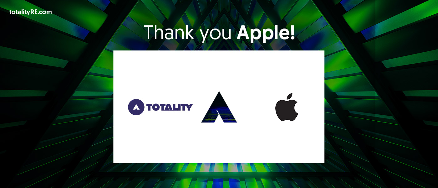 Thank you Apple! To inspire us to chase a great design at Totality